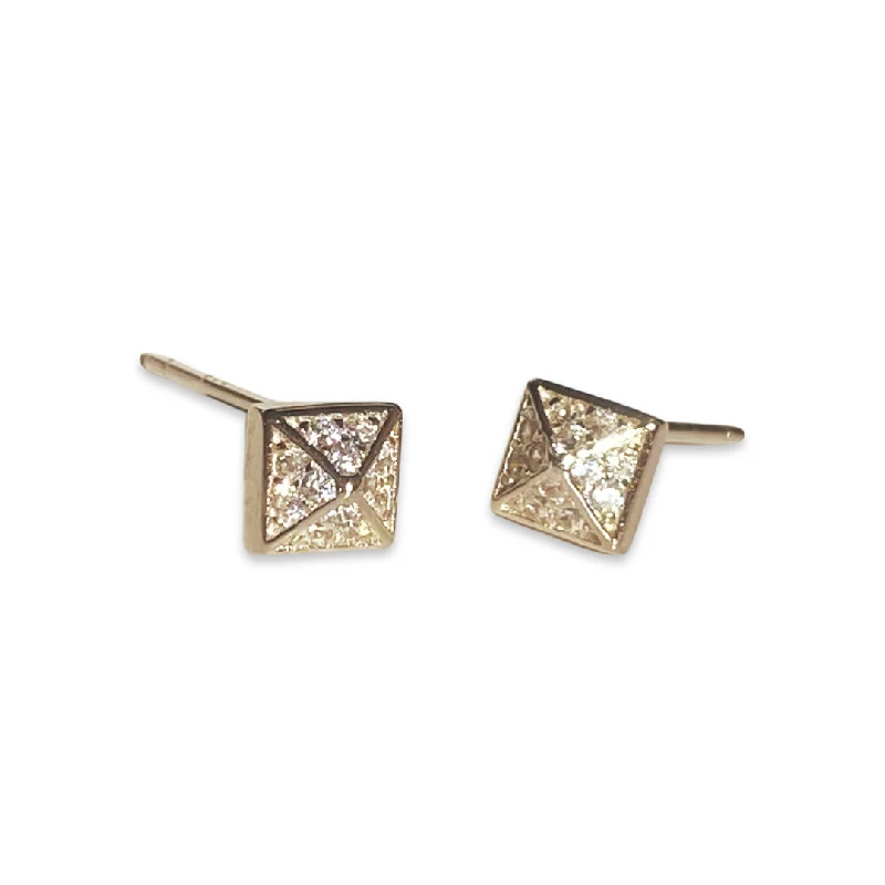 Best hoop earrings with detachable studs for a versatile and adjustable accessory-Geovana Pyramid Sparkle Studs