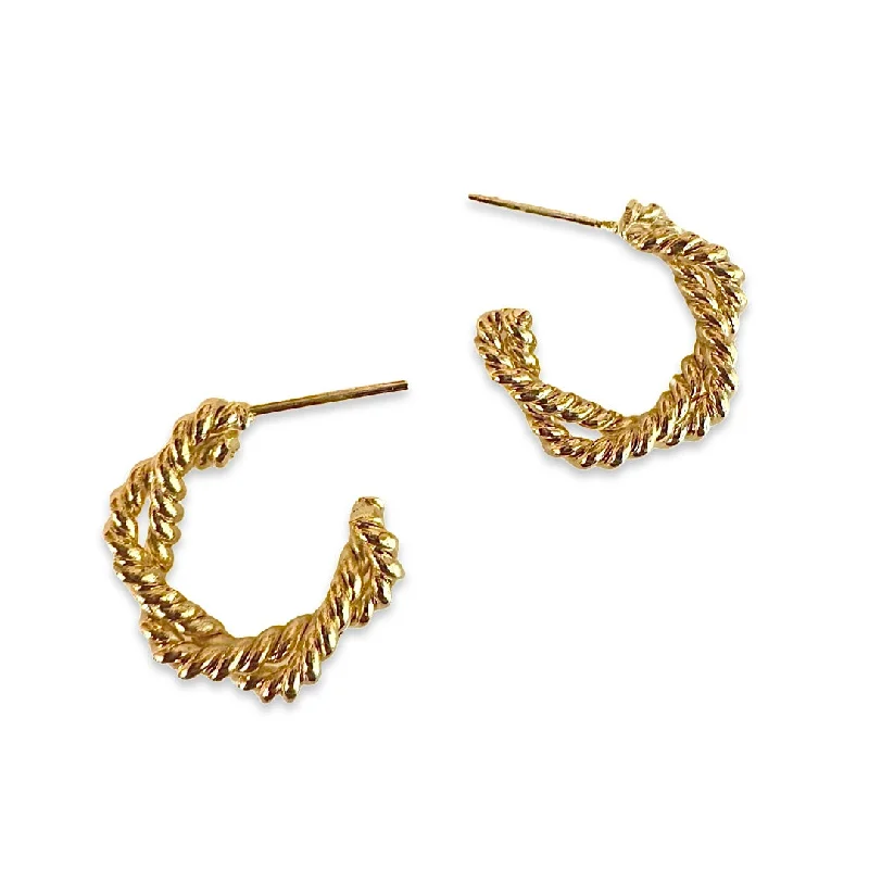 Hoop earrings with abstract shapes for an artistic and creative touch-Gold Filled Rope Twist Hoops