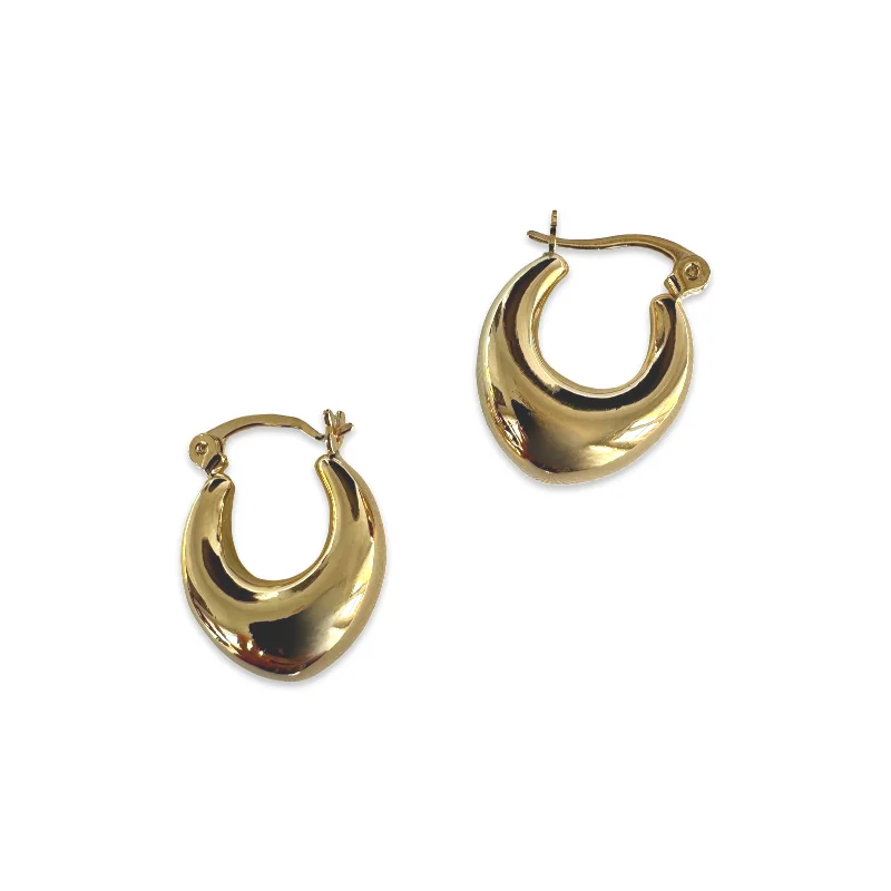 Small hoop earrings for a delicate and understated everyday wear-Goldie Gold Filled Mini Oval Clasp Hoops