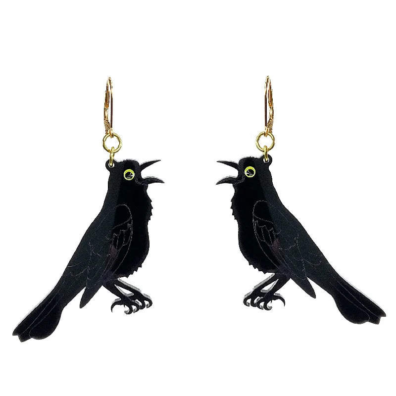 Hoop earrings with rhinestone-studded rims for a glamorous touch-GRACKLE EARRINGS