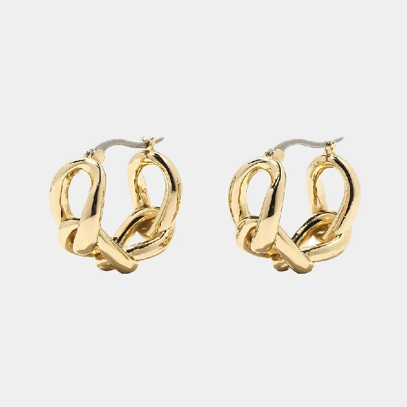 Best hoop earrings with geometric shapes for a modern and artistic appeal-Hudson Chain Link Hoop Earrings