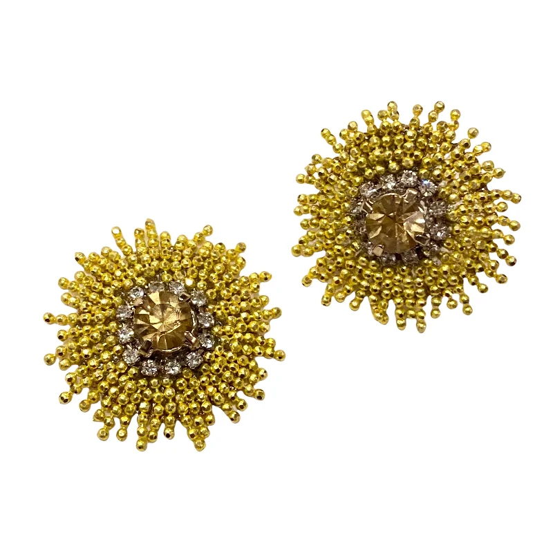 Best hoop earrings with vintage coins for a retro, antique-inspired style-Karen Flower Color Statement Studs