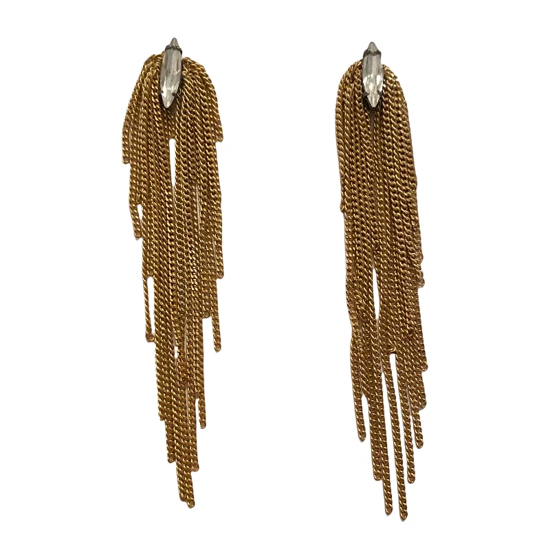 Hoop earrings with braided patterns for a detailed and textured finish-Krista Marquis Draped Metal Statement Earrings