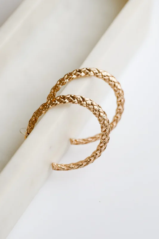 Hoop earrings with snake print designs for an edgy, wild appearance-Layla Braided Hoop Earrings