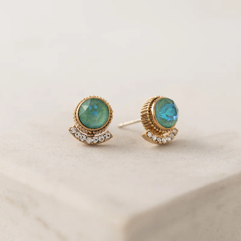 Best hoop earrings with turquoise stones for a bohemian-inspired vibe-Mimosa Post Earrings Jade