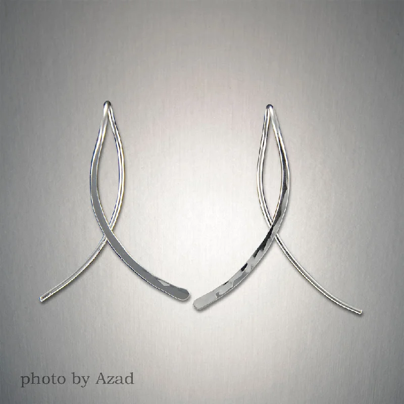 Best hoop earrings with vintage-style detailing for a nostalgic and timeless look-2011 - Minimalist Threader - Cursive L