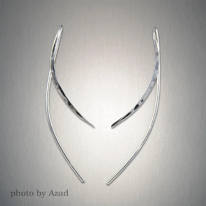 Hoop earrings with diamond-cut surfaces for added sparkle and shine-2021 - Minimalist Threader - Parenthesis