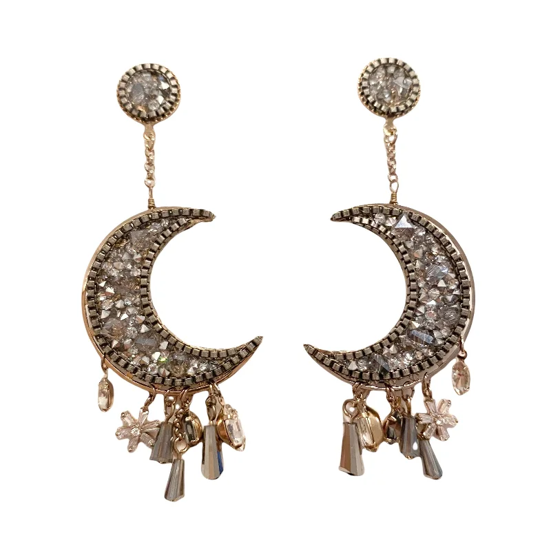 Classic hoop earrings with a thin profile for a sleek and subtle style-Karen Moon Statement Earrings