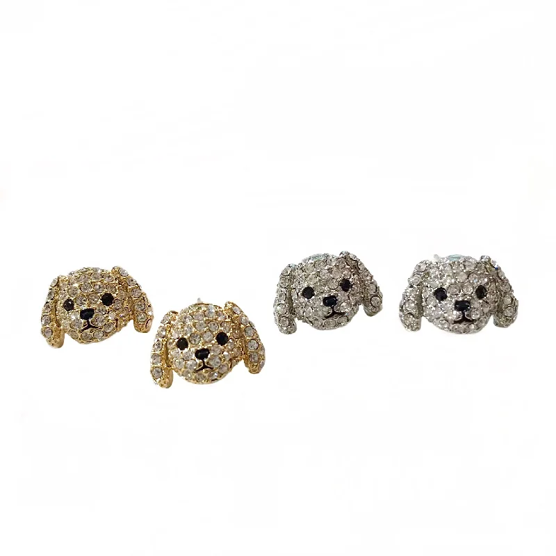 Hoop earrings with braided patterns for a detailed and textured finish-Puppy Dog Earrings