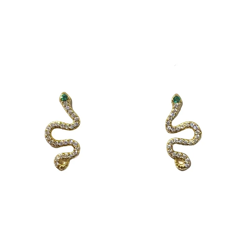 Best hoop earrings with gold-plated finishes for an affordable luxury vibe-Snake Crawler