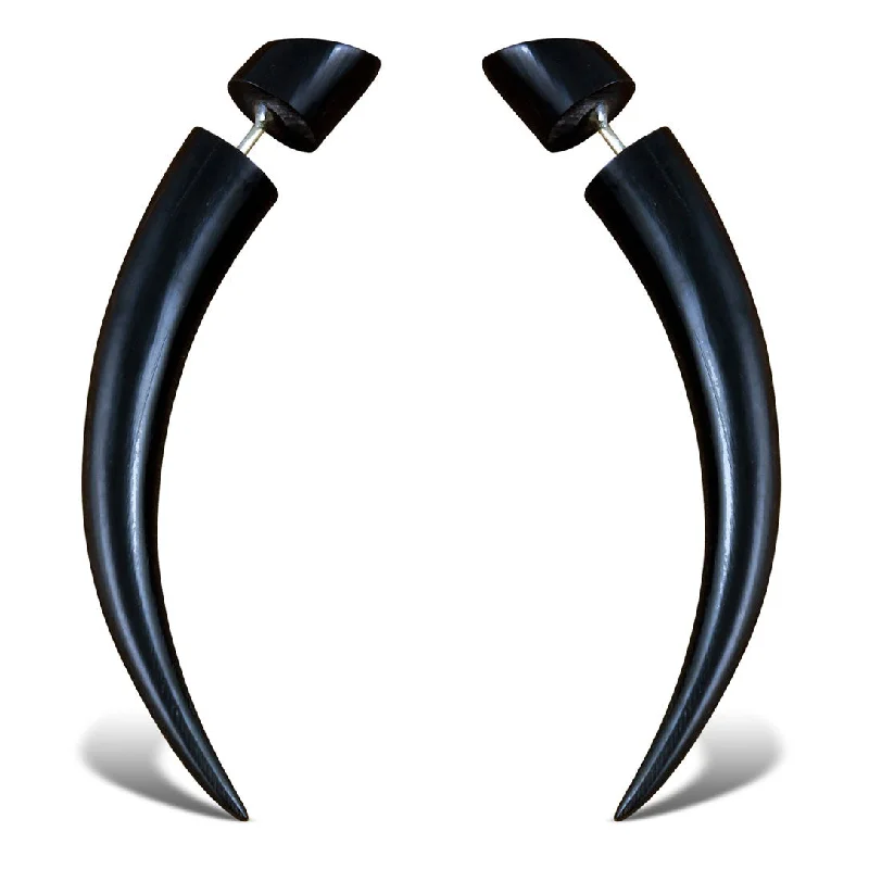 Large hoop earrings for a bold and statement-making fashion accessory-<span>EFH-303<span>: </span></span>Talons - Horn