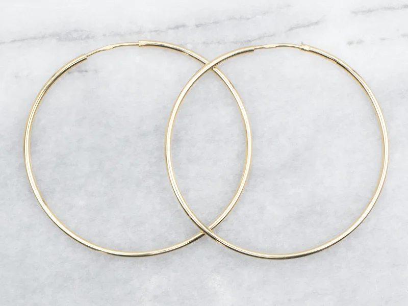 Best hoop earrings with infinity designs for a timeless and meaningful symbol-Gold Tube Hoop Earrings